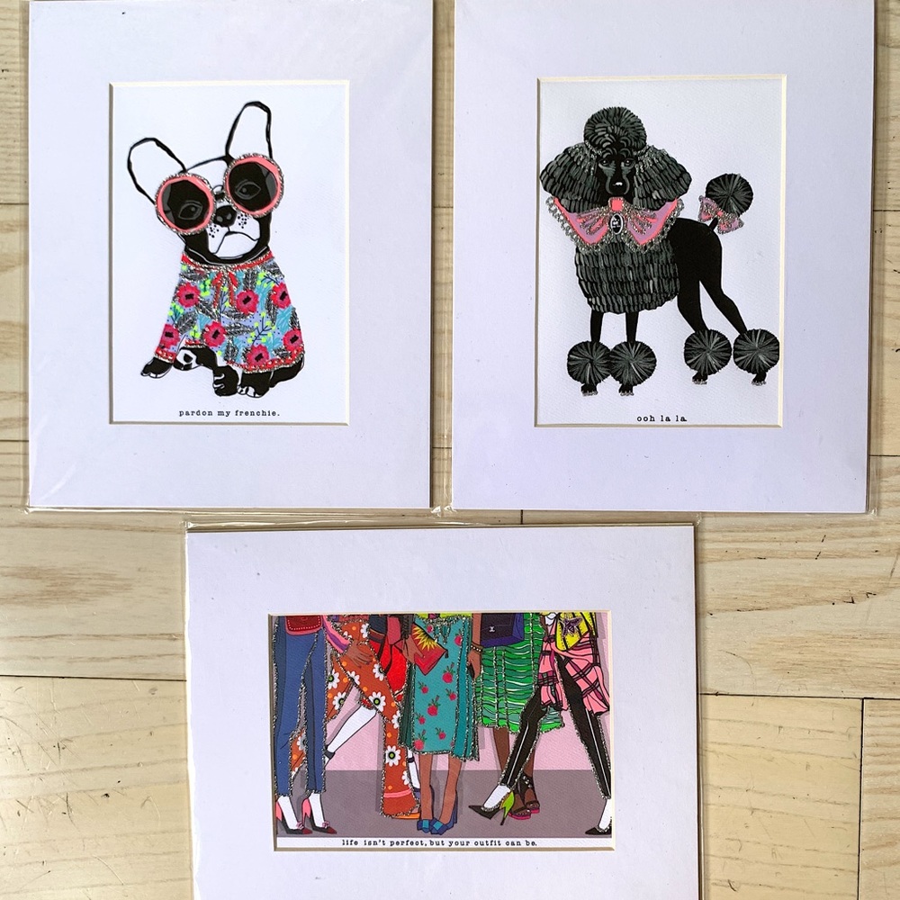 SET OF 3 Illustrations Wall Decor!
